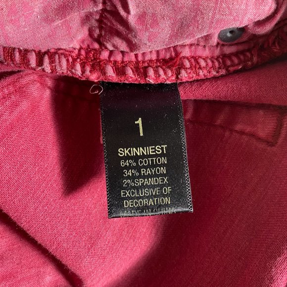 PACSUN | Red Low-Rise Skinniest Jeans - Picture 4 of 5